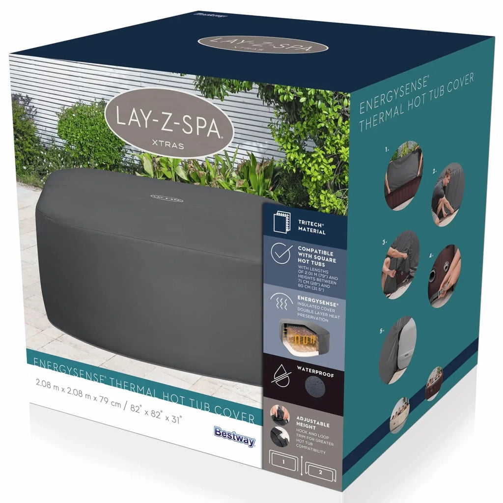 Bestway Copertura Grigio 201 x 201 x 80 cm PVC e POM 42035739