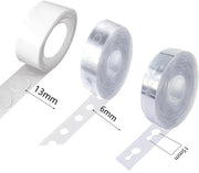 Set di 3 Rotoli per Ballo - Catena con Foro Doppio/Singolo - Punti di Adesione - Slinga - Materiale Translucido in Plastica - Decorazione per Ballo