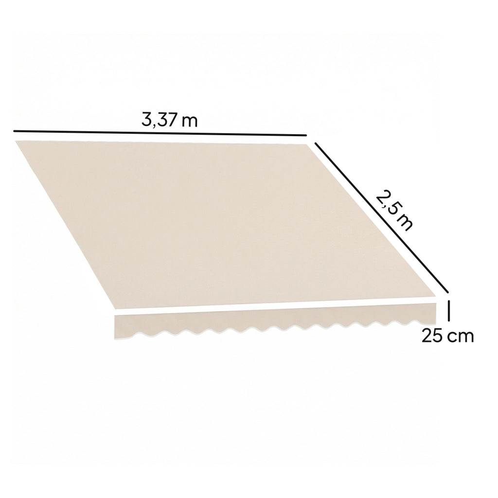 Telo Copertura Tenda da Giardino ¨C zephmum ¨C 3.5x2.5m UPF50+ Cremewei?