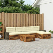 Set di divani da esterno 6 pcs Naturale e Crema 79 x 79 x 37 cm 3383278