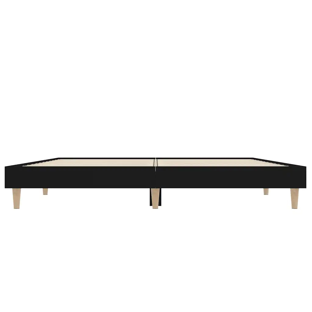 Letto matrimoniale | Letto per adulti | Giroletto Nero 120x190 cm in Legno Multistrato