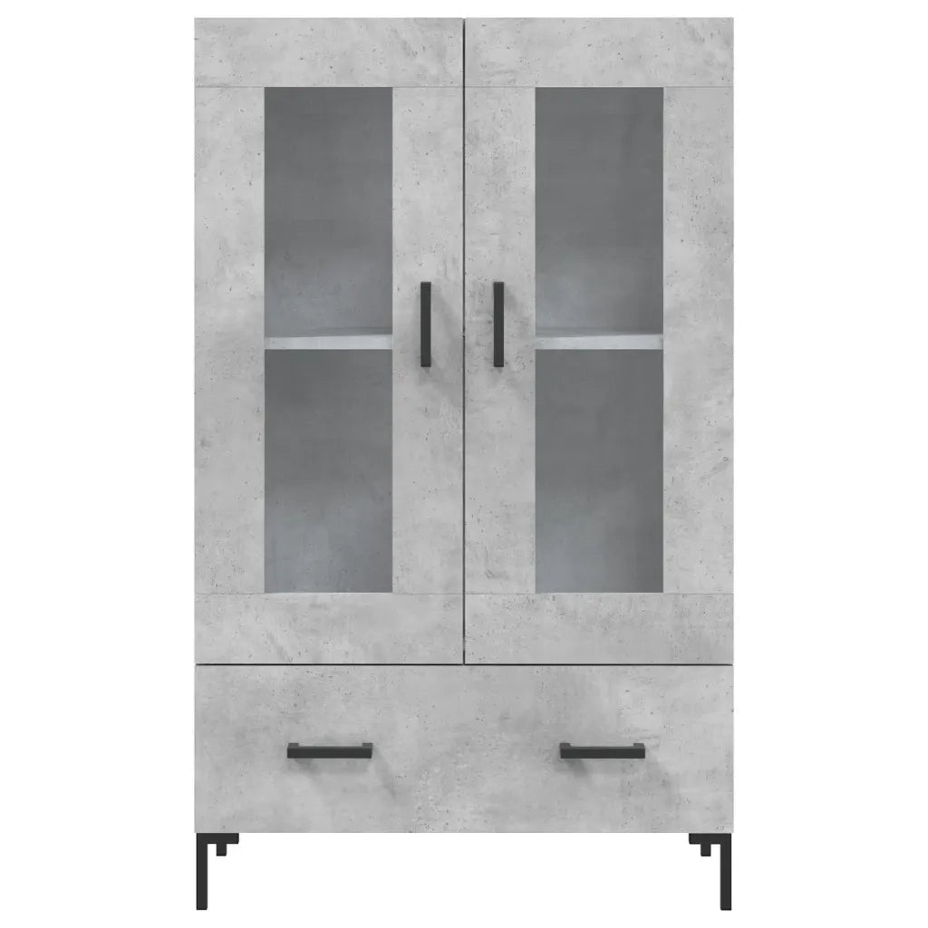 Credenza | Madia | Buffet da pranzo | Armadio da pranzo Grigio Cemento 69,5x31x115 cm in Legno Multistrato