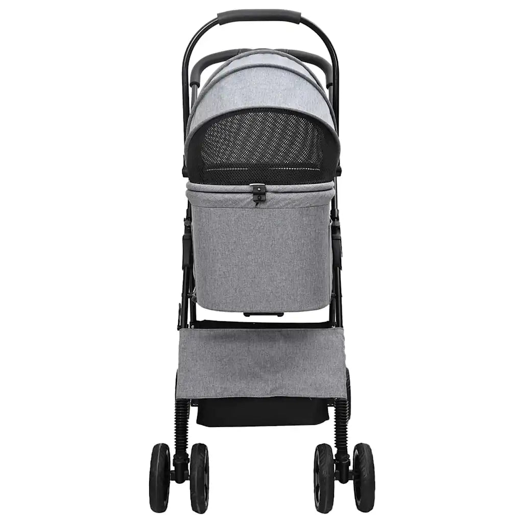 Passeggino pieghevole per animali Grigio 81 x 47 x 99 cm CFW4478181