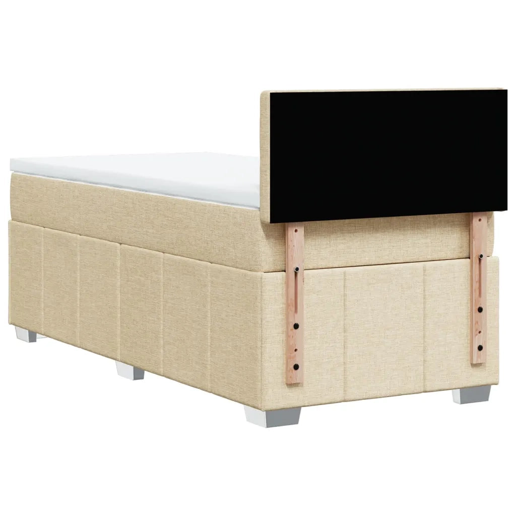 Giroletto a Molle con Materasso Crema 90x190 cm in Tessuto 3286942