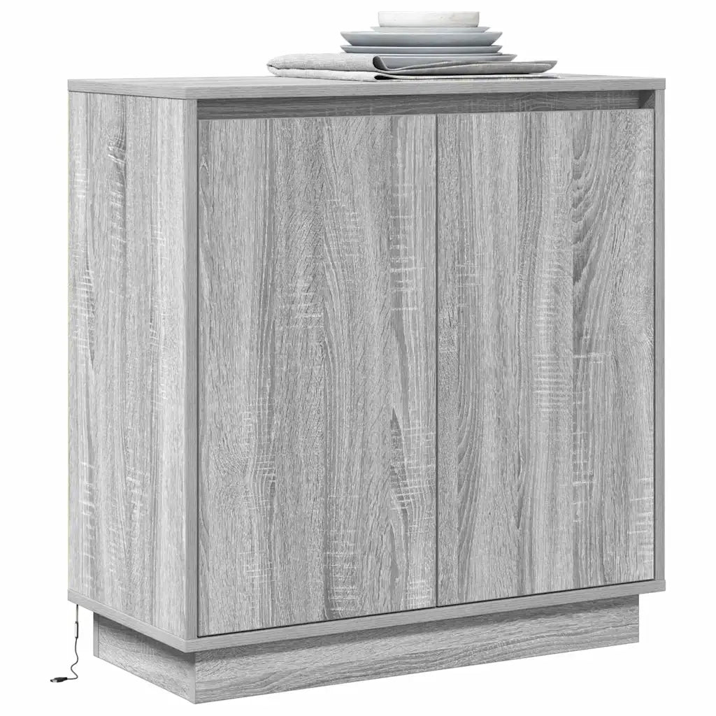 Credenza | Madia LED per Grigio Sonoma 71 x 34,5 x 75 cm