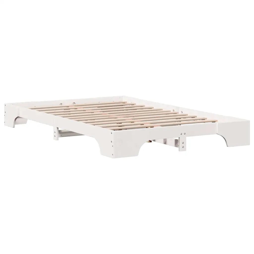 Struttura del letto Bianco 120 x 200 cm Pino massello 872864