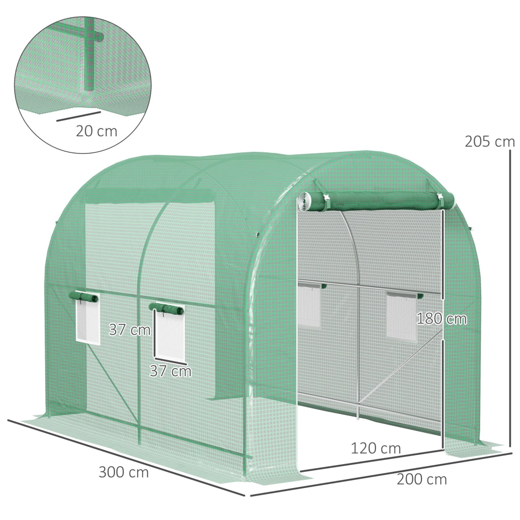 Serre da Giardino Tunnel ¨C zephmum ¨C Verde 6 m2