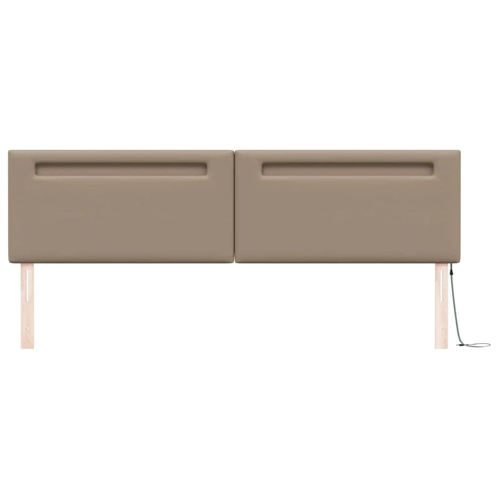 Testiera | Testata LED Cappuccino 200 cm Pelle Sintetica