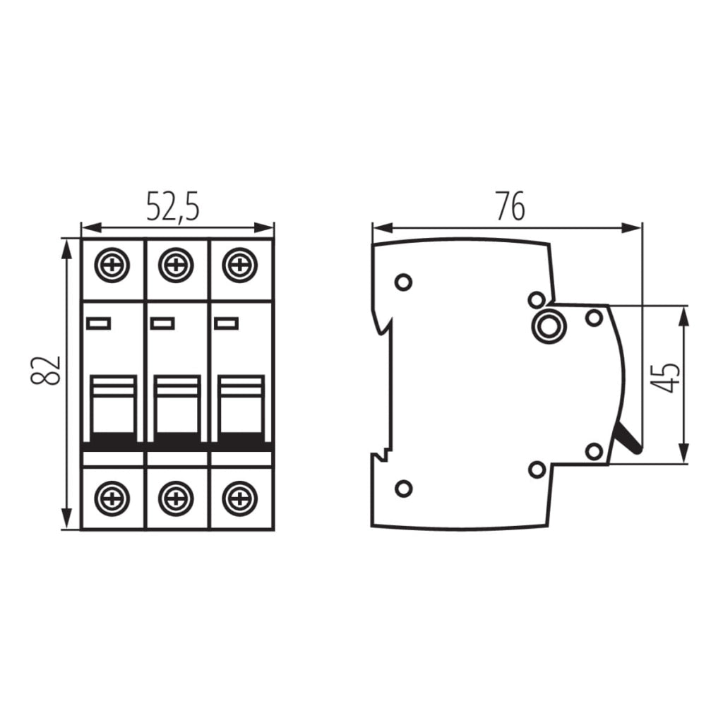 Interruttore magnetotermico 3P KMB6 Kanlux 23152