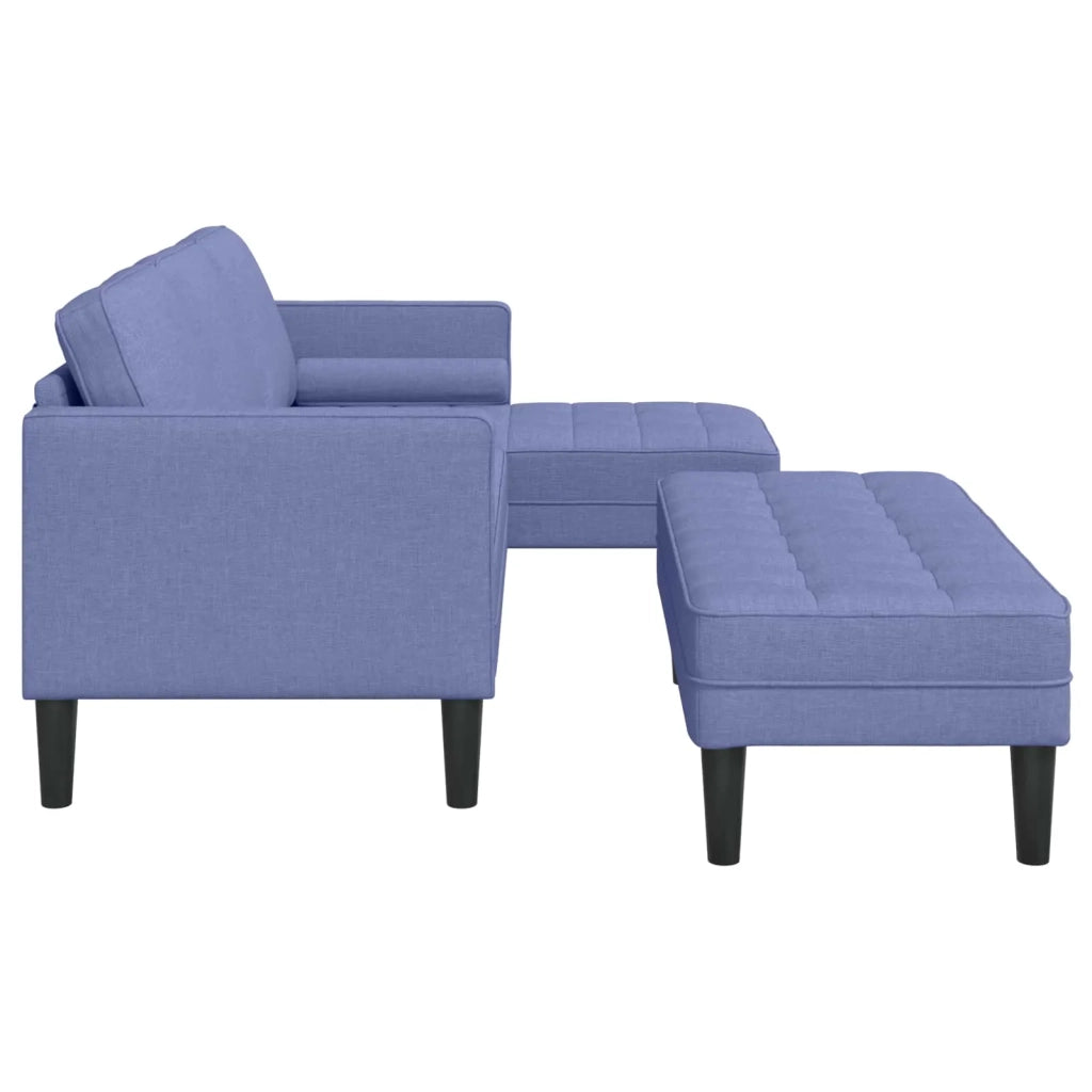 Set di divani con cuscino 2 pcs Blu jeans Poliestere 3329262