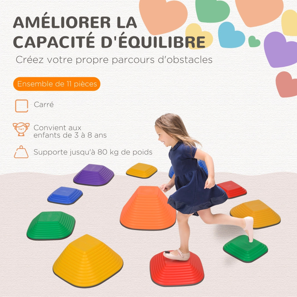 Pietre di equilibrio per bambini multicolore ¨C zephmum ¨C 11 pezzi