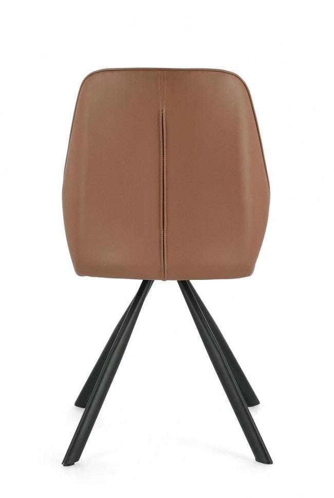 Set 4 Sedie 44x62x88h cm Maxwell Pu Cognac