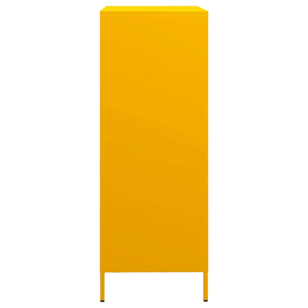 Credenza-Buffet-Armadio da cucina Giallo Senape 68x39x103,5 cm in Acciaio 265487