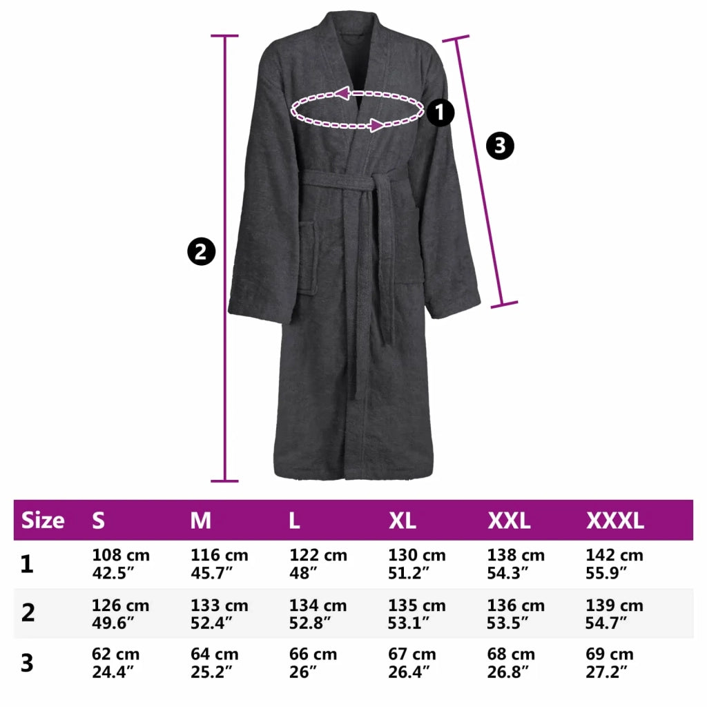 Accappatoio KINN Antracite L Cotone 4100861