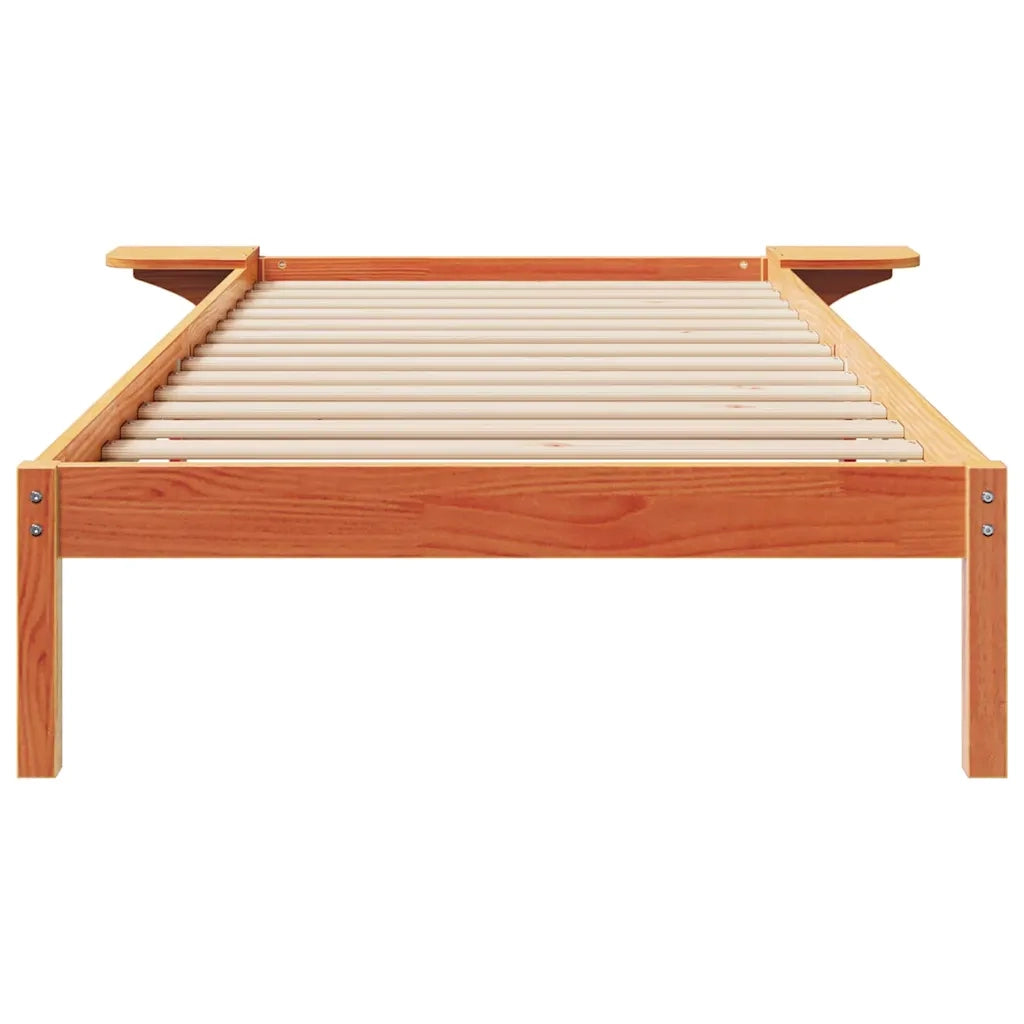 Letto con Tavolini Laterali Marrone cerato 80 x 220 cm 873240