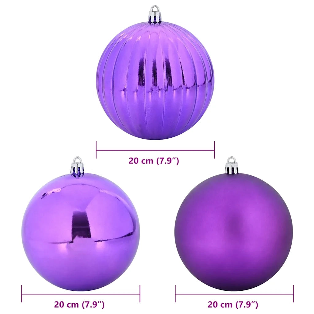 Set di palline di Natale XXL 4 pcs Lillà Plastica 42018879