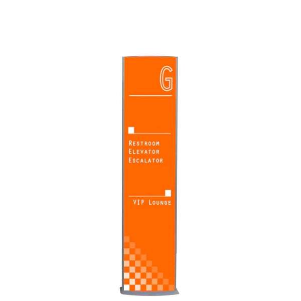 Totem bifacciale per interni con STAMPA - 70 x 250