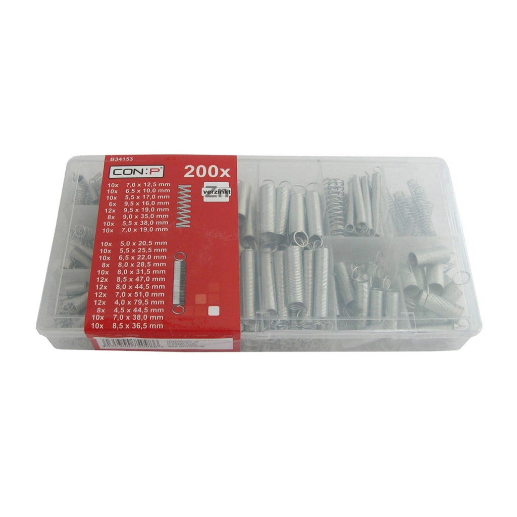 Assortimento molle zincate 200 pz.