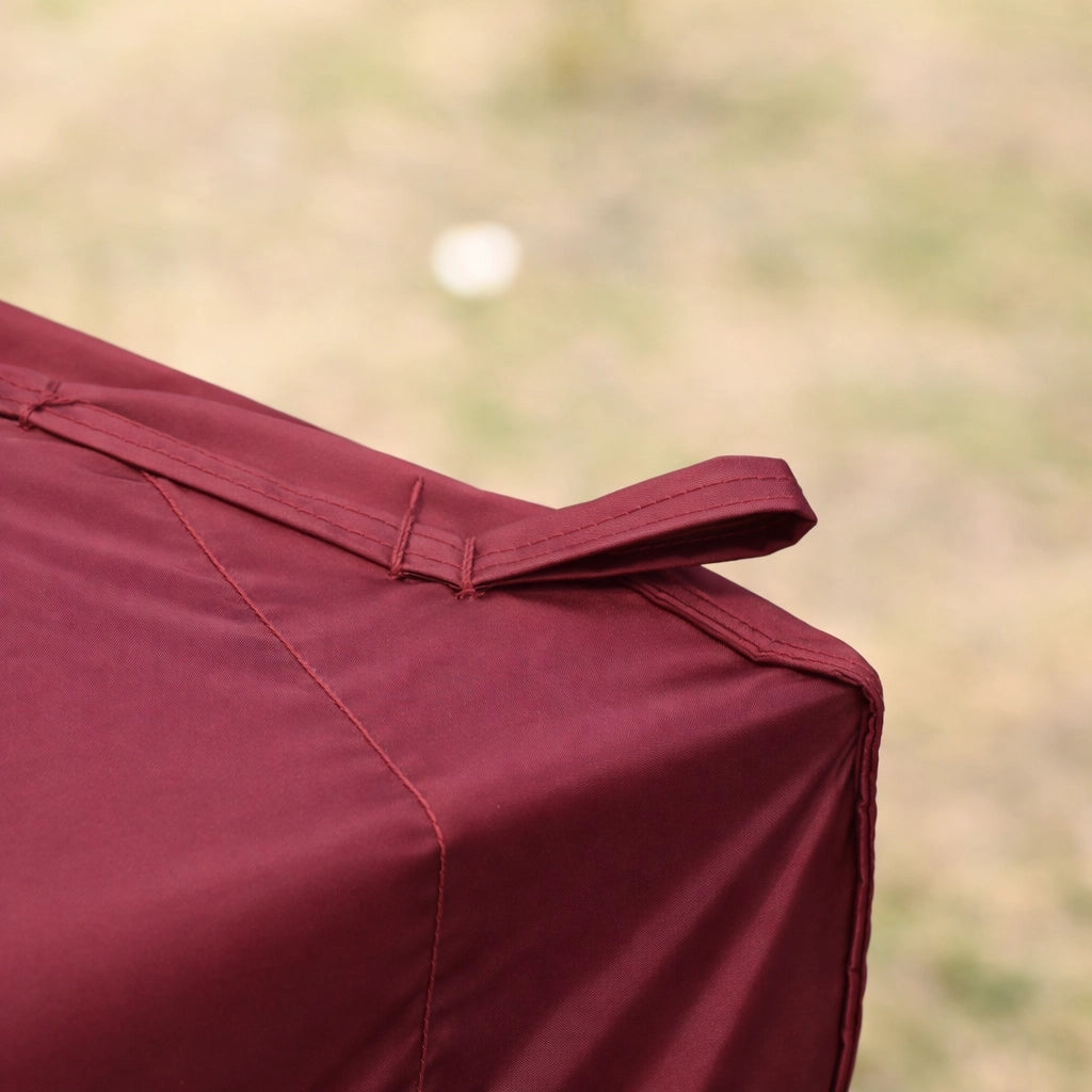 GAZEBO PIEGHEVOLE 3x3 m Borgogna in metallo