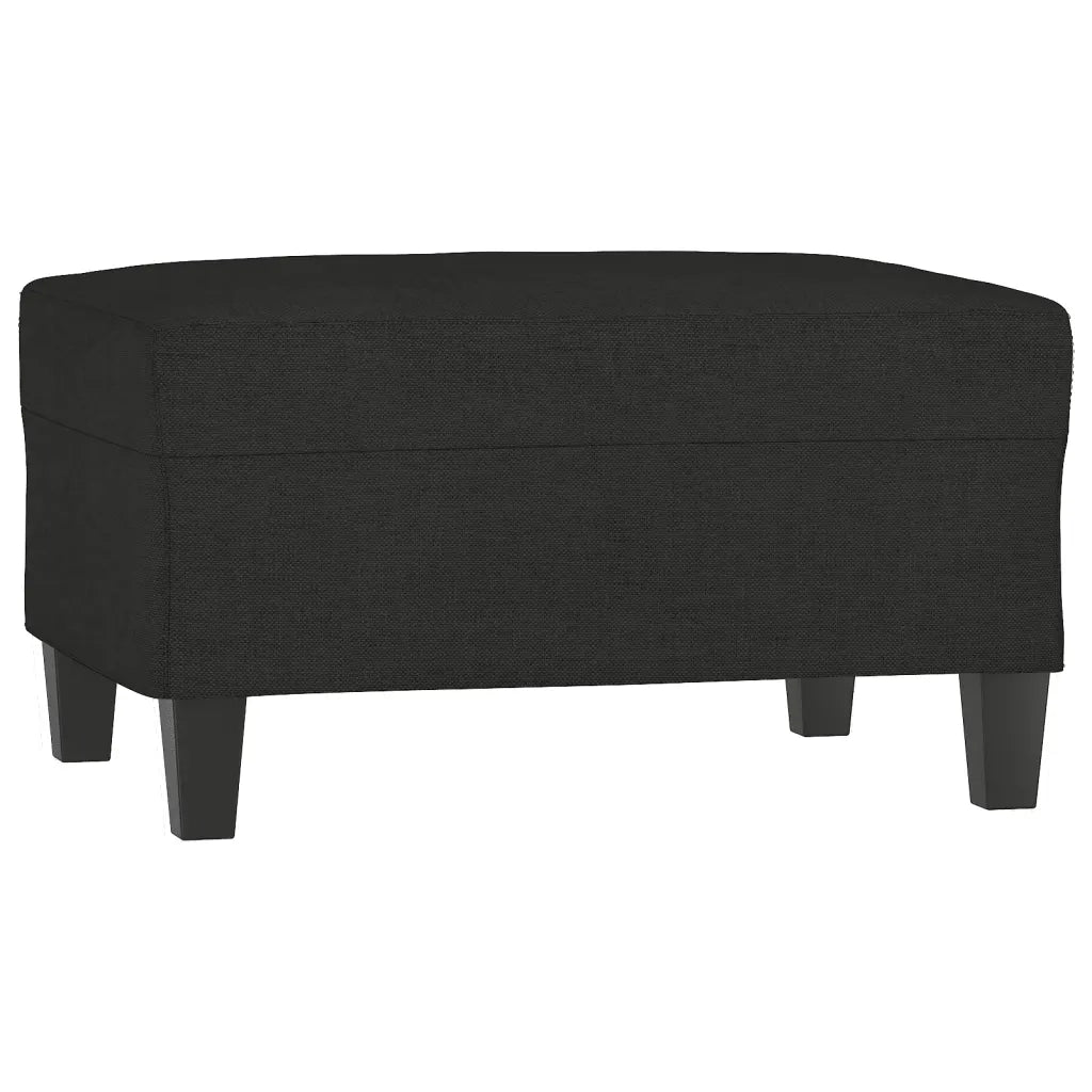 Set Divani 4 pz con Cuscini Nero in Tessuto