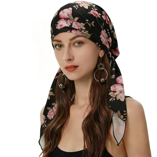 Tulband per capelli Chemo - Leggero - Foulard per capelli prelegato - Cappello per donne - Taglia universale - Soffice e comodo - 100% Poliestere