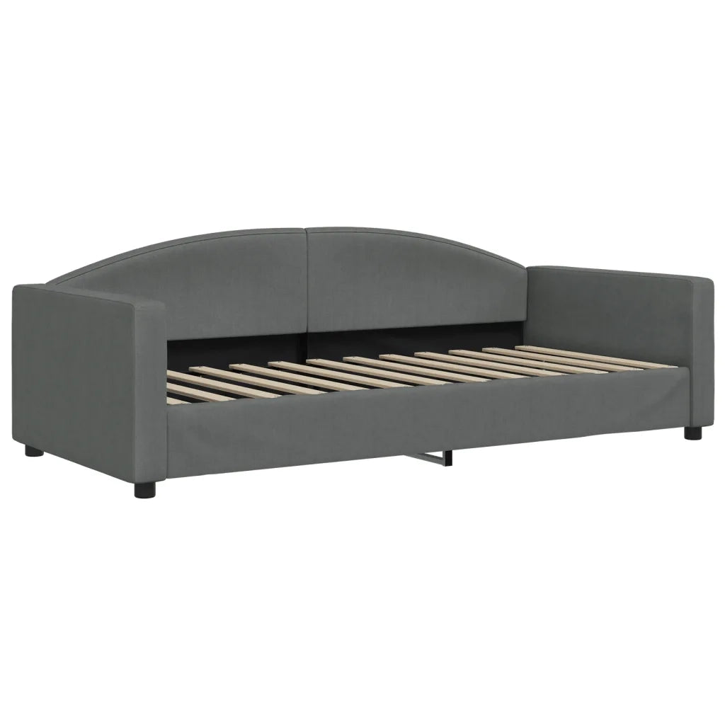 Divano Letto Estraibile Materassi Grigio Scuro 90x200cm Tessuto 3197207