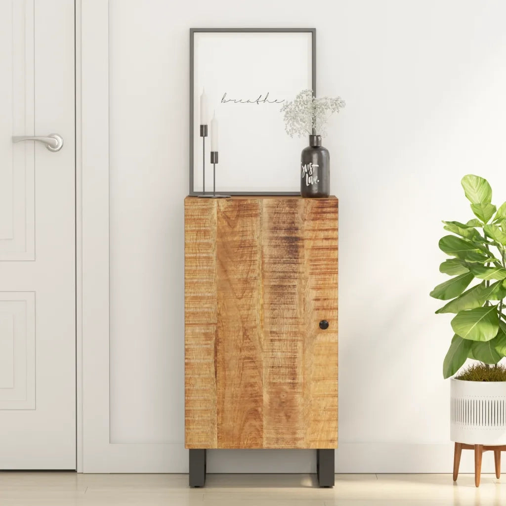 Credenza con Anta-Buffet-Armadio da cucina 40x31x75 cm in Legno Massello di Mango