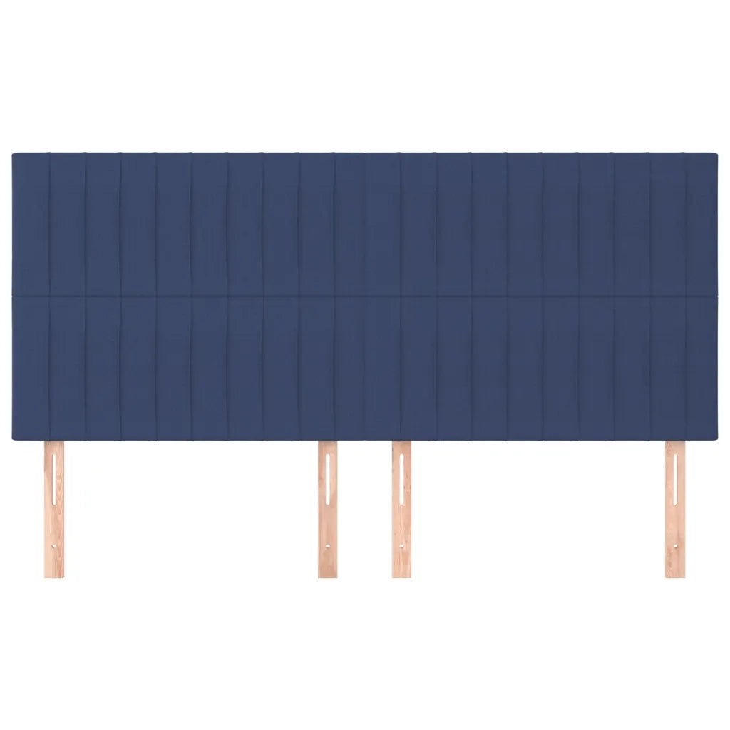 Testiera | Testata Blu 200x5x118/128 cm Tessuto