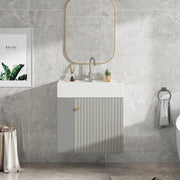 Mobile Bagno con Lavabo e Sottolavabo Pensile 55 cm ¨C Xylo ¨C Grigio Chiaro