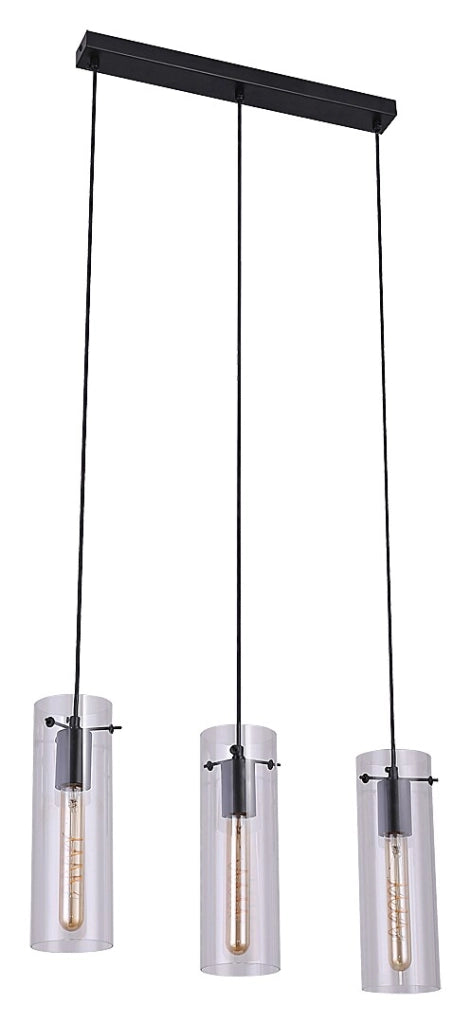 Lampada a sospensione Rabalux Acantha nera 3xE27 120cm