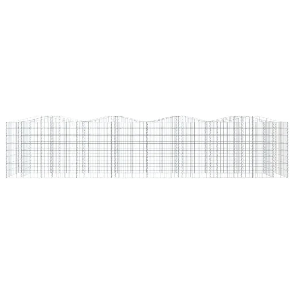 Gabbione ad Arco con Fioriere | Cassetta per fiori | Letto Rialzato 400x100x100cm Ferro Zincato