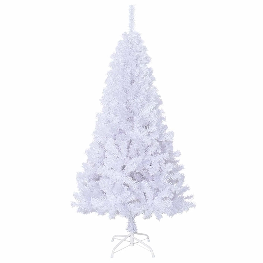 Albero di Natale Artificiale-Albero Natalizio Bianco 150 cm PVC e Acciaio 632019