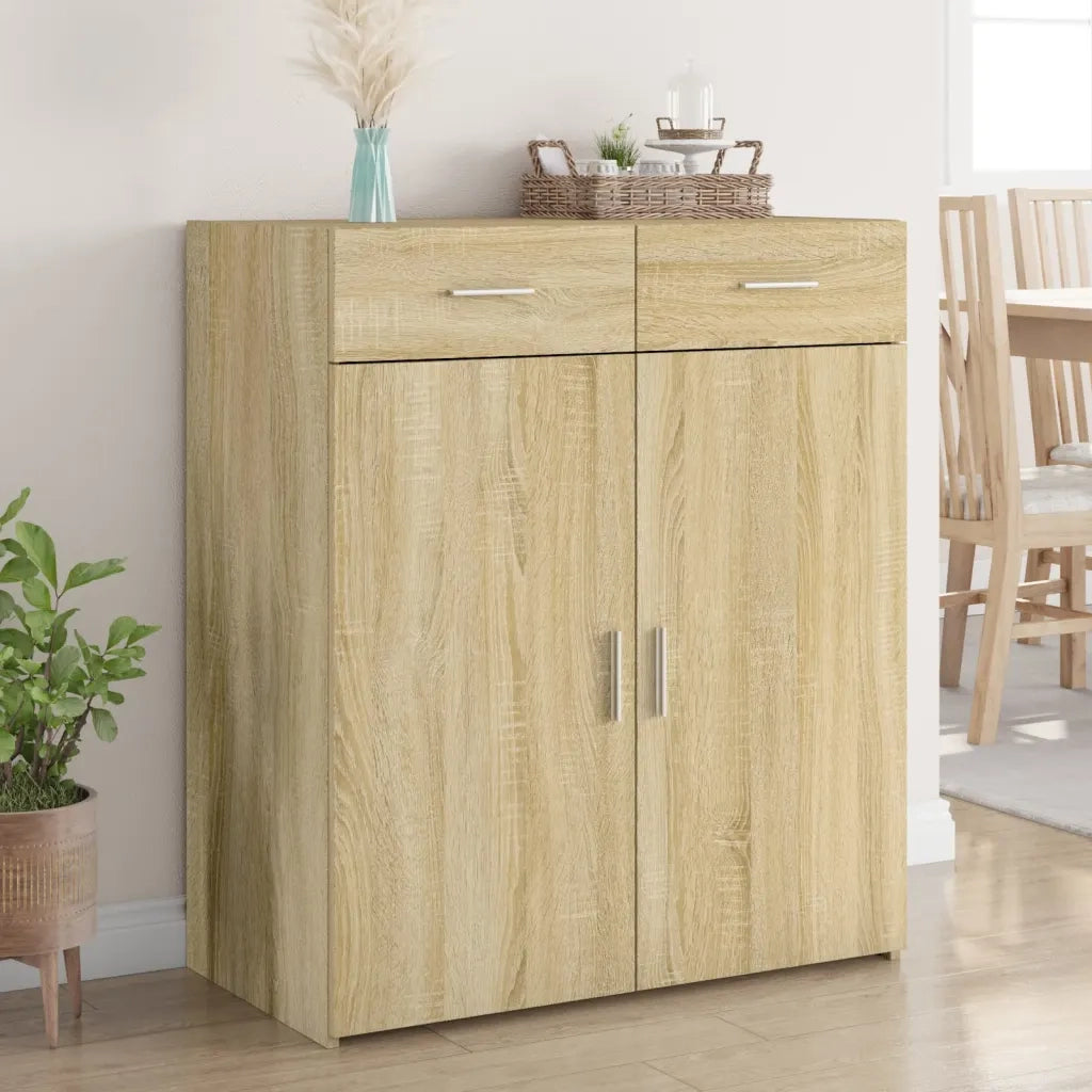Credenza-Buffet-Armadio da cucina Rovere Sonoma 80x42,5x93 cm in Legno Multistrato 605056