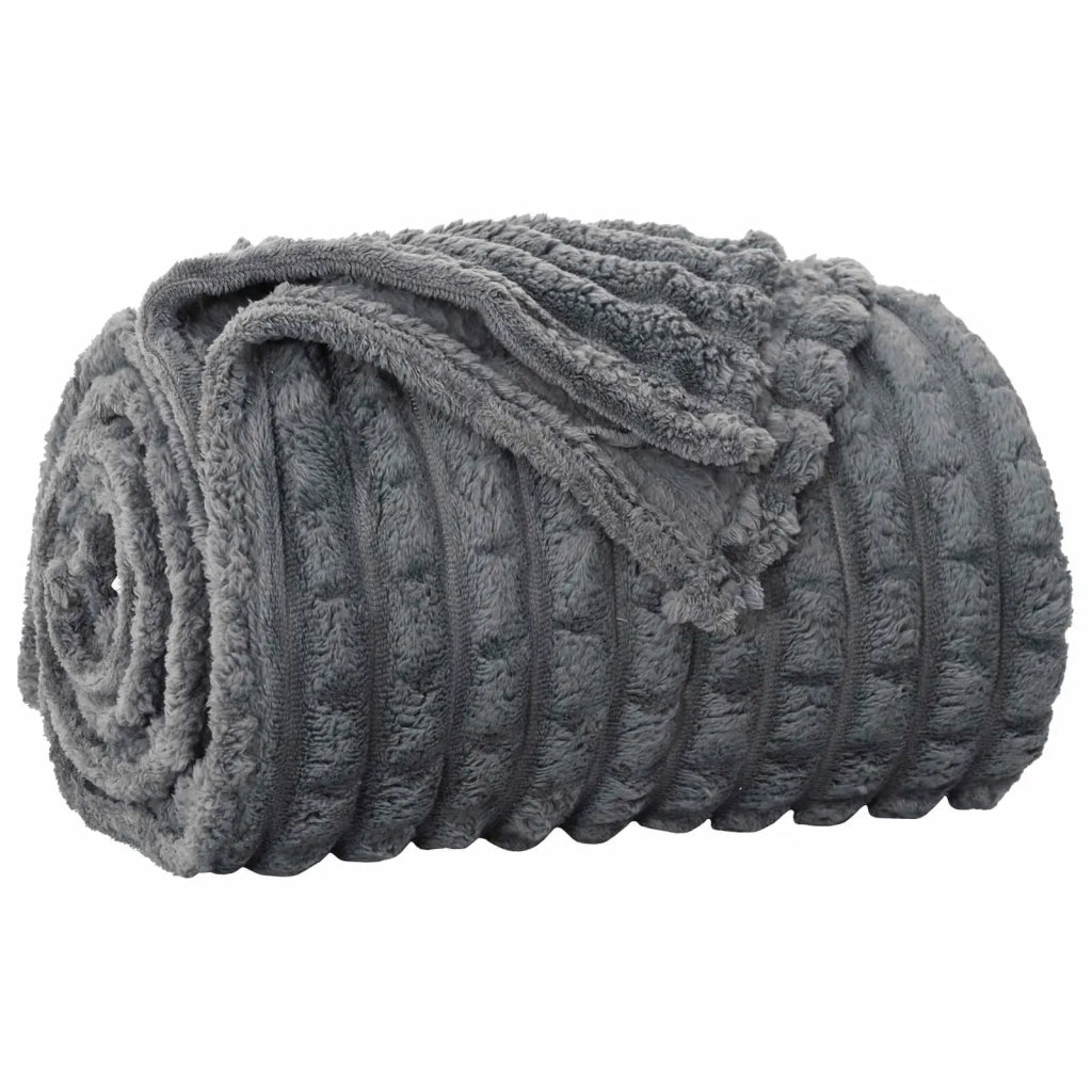 Coperte da Pile 6 pcs Grigio scuro 240 x 220 cm Panno