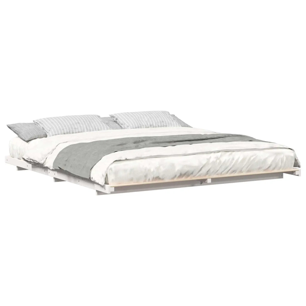 Struttura letto a terra Bianco 200 x 210 cm