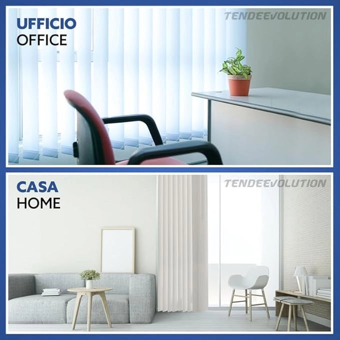 Tenda Verticale Shantung 127mm - Colore Sabbia 55, Attacco Soffitto - Larghezza 1m x Altezza 2m - Apertura Sinistra - Per Casa E Ufficio
