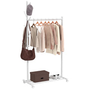 Appendiabiti con Ruote e Ripiano ¨C Minimal ¨C Bianco 86x43x171 cm