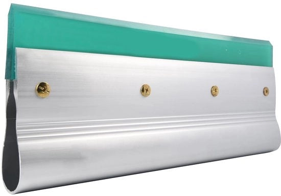 Schrappatore in Alluminio con Maniglia Ergonomica - Trattamento a Sfregamento - Resistente ai Detergenti - Resistente ai Solventi - Sostenibile - 40cm - Effetto Zeefdrukkato