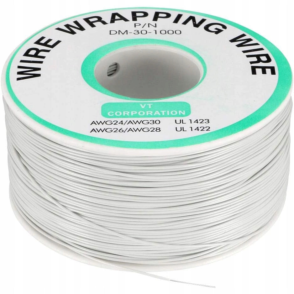 Cavo Kynar AWG 0.25mm Bianco 200m – Alta Qualità e Durata | Ø 0,60 mm Isolamento