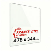 478 x 344 x 4 mm - Vetro per stufa a legna - vetro camino di ricambio - vetro per caminetto resistente al fuoco - France Vitre