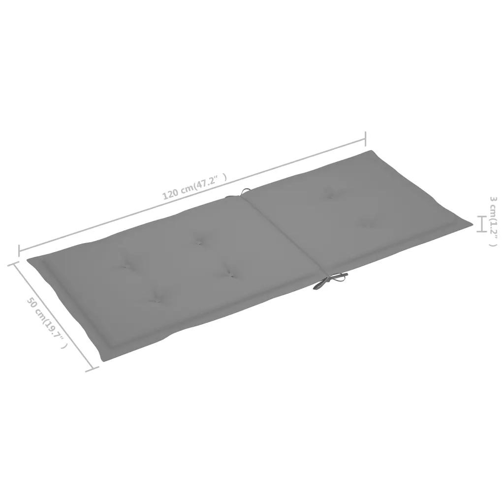 Sedie Giardino 4 pz con Cuscini Grigi in Massello di Teak 3065531