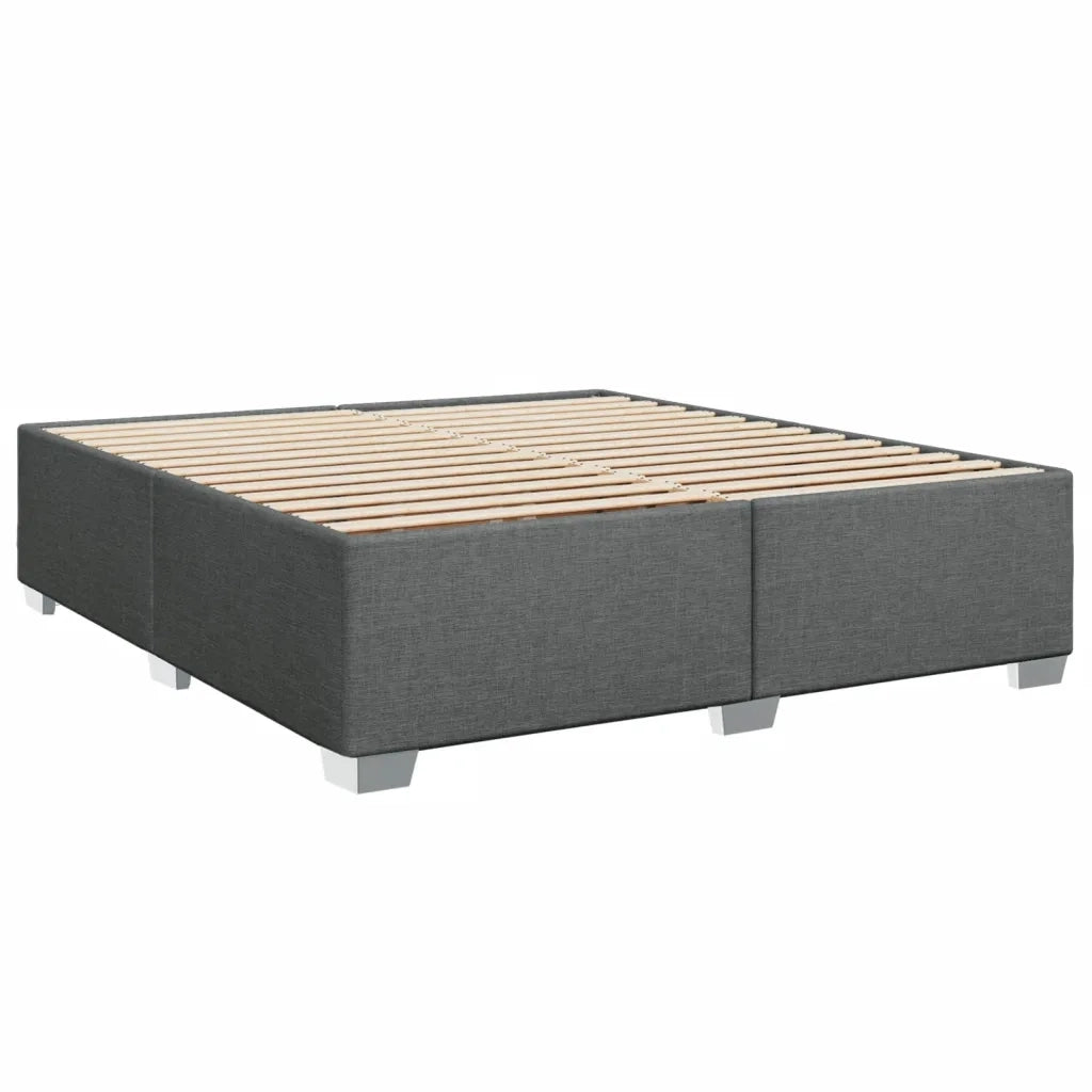 Giroletto a Molle con Materasso Grigio Scuro 180x200 cm Tessuto 3290575