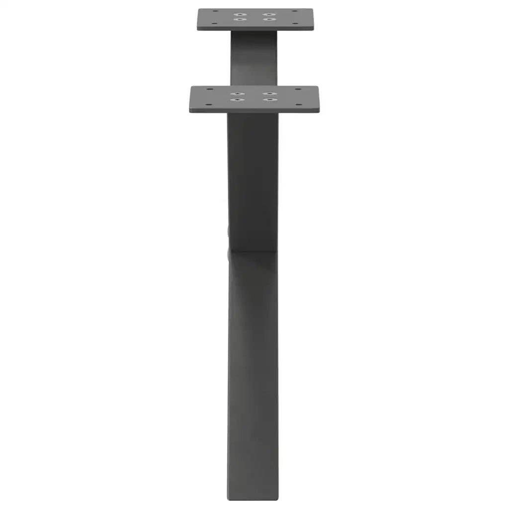 Gambe per Tavolino da Caff¨¨ a Forma di X 2 pz | Piede del tavolo Antracite 60x(30-31) cm Acciaio