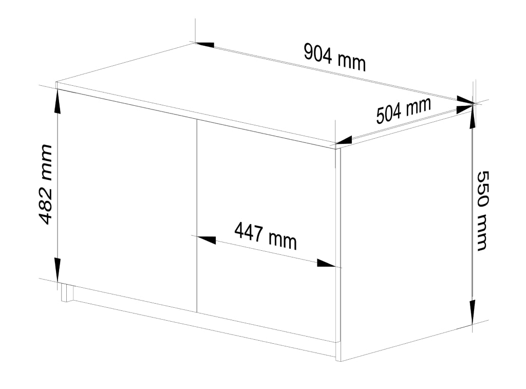 Sopralzo per armadio AKORD S90 Ontano 90 cm 2 ante 90x51x55 cm