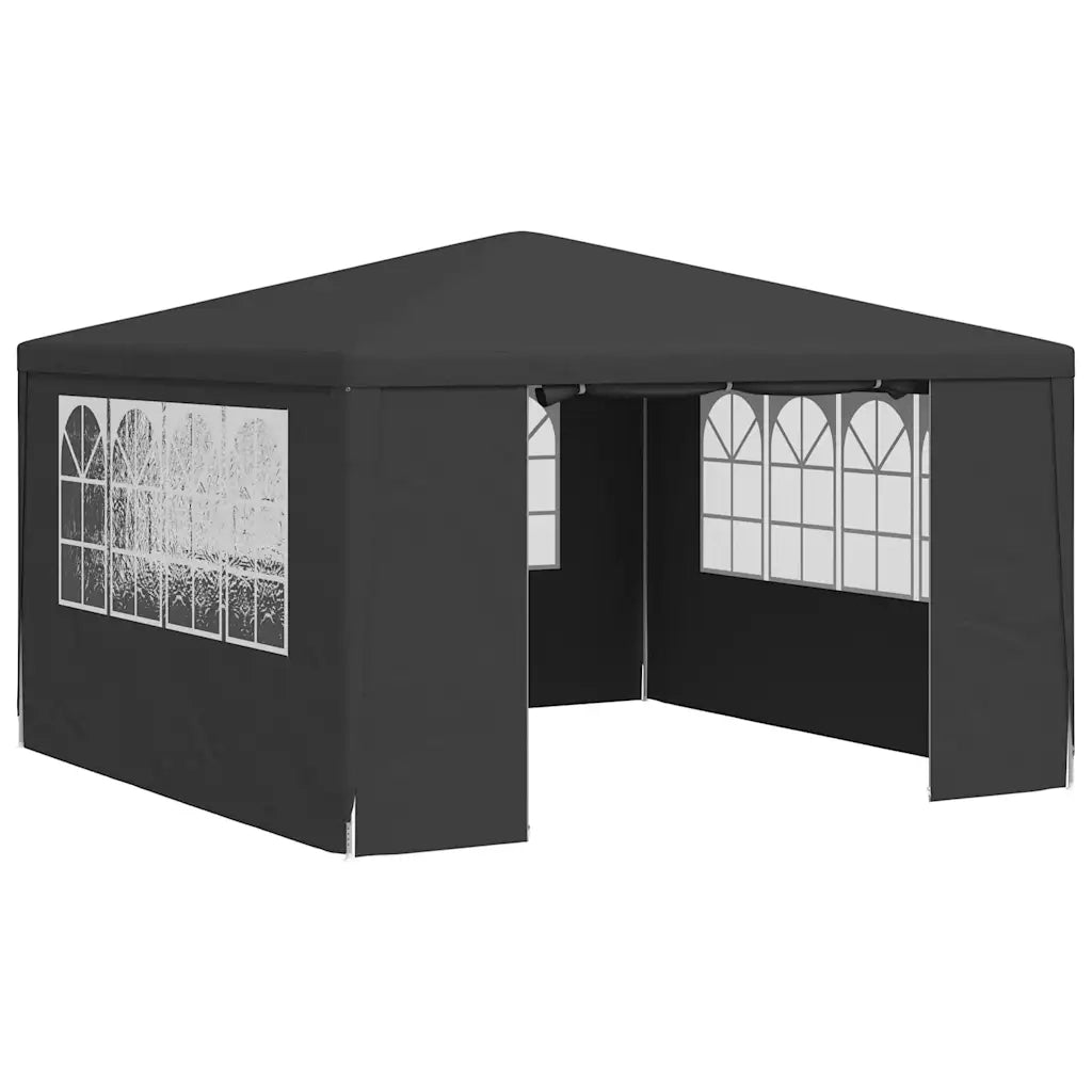 Gazebo | Pergolato Professionale con Pareti 4x4 m Antracite 90 g/m2