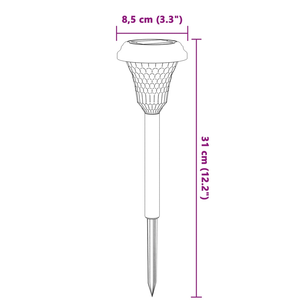 Luci Solari per Percorsi con Picchetti 12 pz Bianche 4008191