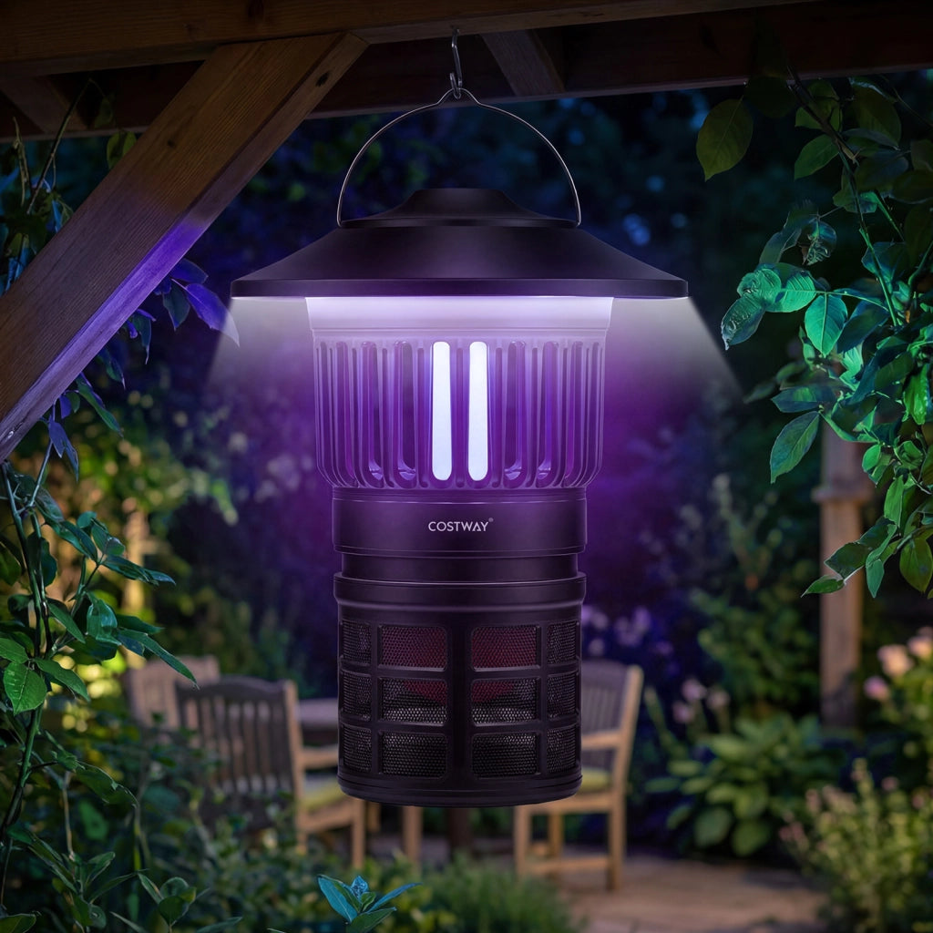 Lampada antizanzare da interno ed esterno con luci regolabili batteria ricaricabile e maniglia, Zanzariera elettrica impermeabile