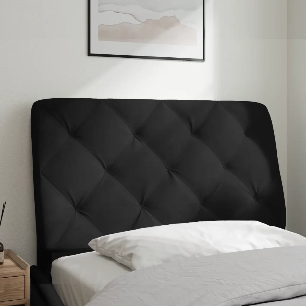 Cuscino Testiera-Cuscino per Testiera Nero 90 cm in Velluto