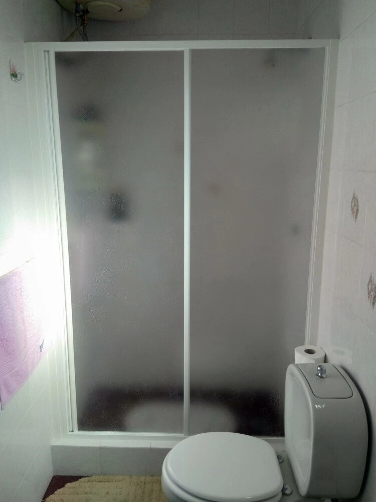 Box doccia acrilico - 2 lati, fisso piu' scorrevole - Misura: 90 x 130 x h185