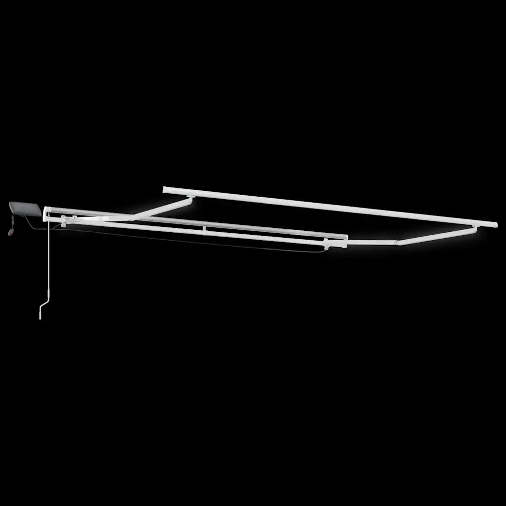Tenda da Sole | Tenda Retrattile Manuale con LED 300x250cm Marrone